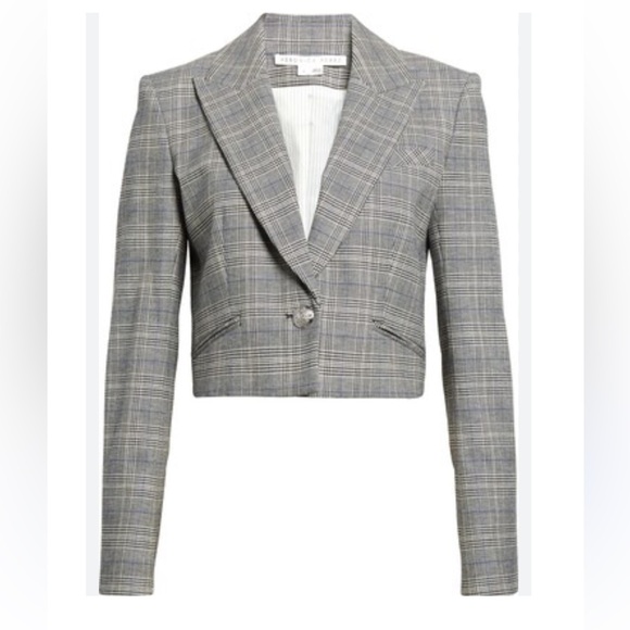 Veronica Beard Fabiola Plaid Cropped Blazer NWOT